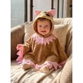 thumbnail image 6 of RUINIXCW Kids Hooded Cloak Cape Button Front Owl Poncho with Tassel Hem, 6 of 8