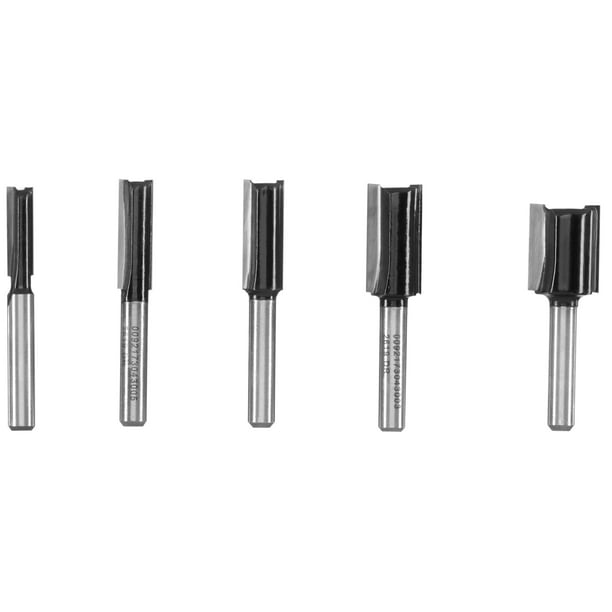 HART 5Piece Straight Router Bit Set with Carbide Edge, Storage Case