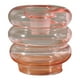 thumbnail image 1 of Candelabro de vidrio con forma de rosquilla, soporte para velas de alta transparencia. Rosado, 1 of 9