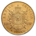 thumbnail image 3 of 1869-A France Gold 100 Francs Napoleon III MS-60 PCGS, 3 of 3