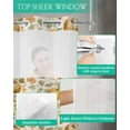 thumbnail image 4 of No Hook Shower Curtain with Snap in Liner, Fall Thanksgiving Watercolor Orange Yellow Pumpkin Beige Shower Curtains for Bathroom, Washable Shower Curtain Liner Set with Mesh Top Window, 66"x72", 4 of 6