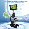thumbnail image 2 of Microscopio Herwick 40X-2500X con aumento, pantalla HD de 4,3 pulgadas, 2 of 8