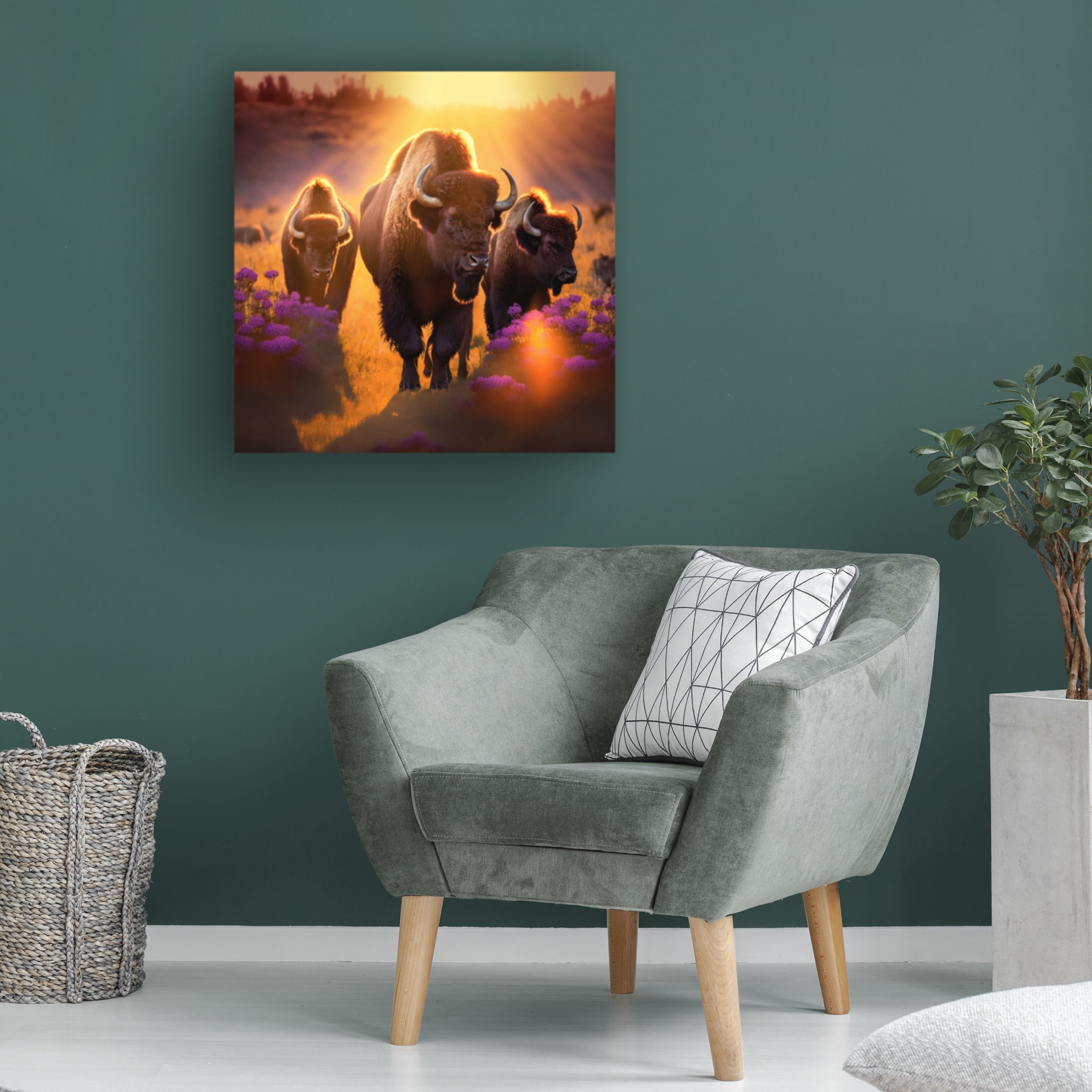 Canvas Wall Art - Ray Heere 'North American Wildlife 61' Wall Art for Living Room, Bedroom, or Office Décor by Trademark Fine Art - 35 x 35 Inches