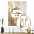 thumbnail image 3 of Designart "Abstract River In Minimal Gold And Beige II" Northern Lights Mirror Wall Decor - Traditional Beige Landscapes Large Mirror Wall Decor For Bedroom - 32" x 24" Inch, 3 of 5