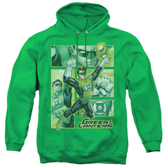 Jla - Green Lantern Panels - Pull-Over Hoodie - Medium