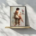 thumbnail image 3 of Abstract Sexy Female Wine Glasses Canvas Paintin Wall Art for Bathroom Decoration, Poster Print, Frameless, 3 of 9