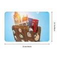 thumbnail image 3 of Haiem Trip to London Front Door Mat Indoor Outdoor Entrance, Waterproof All-Season, All-Weather Doormat, Durable Flannel Fabric, Fade Resistant, Low Profile, 16x24in, 3 of 9