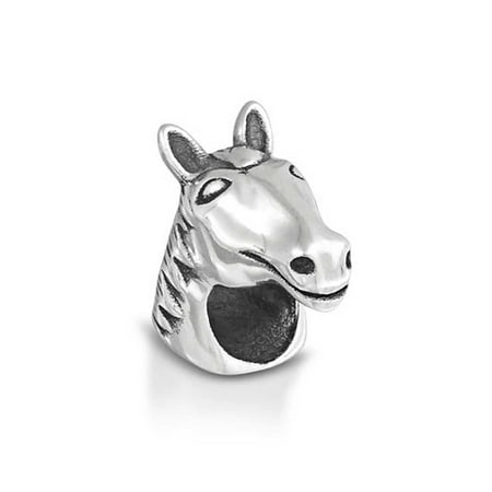 - Horse Head Equestrian Charm Bead For Women Teens Cow 925 Sterling Silver Fits European Bracelet