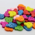 thumbnail image 4 of AMLESO 100pcs Colorful Wooden Bear Buttons Embellishments for DIY Sewing Scrapbooking, 4 of 7