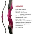 thumbnail image 4 of Black Hunter 60” Original Recurve Bow for Adults American Red Bow Hunting, 4 of 5