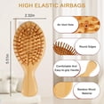 thumbnail image 6 of OPALESQUE 2PCS Bamboo Hair Brush Wood Travel Brush Mini Hairbrush For Women Massage Scalp Natural Paddle Pocket Bamboo Handle Wood Bristle Detangling Brush for Hair Growth for All Hair Types, 6 of 7