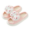 thumbnail image 2 of Lilgiuy Home Slippers for Women with Bow Fashion Jute Open Toe House Shoes Non-slip Comfortable Sole Vacation Beach Leisure Sandals(Pink), 2 of 6