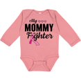 thumbnail image 3 of Inktastic Breast Cancer Awareness My Mommy is a Fighter Boys or Girls Long Sleeve Baby Bodysuit, 3 of 5