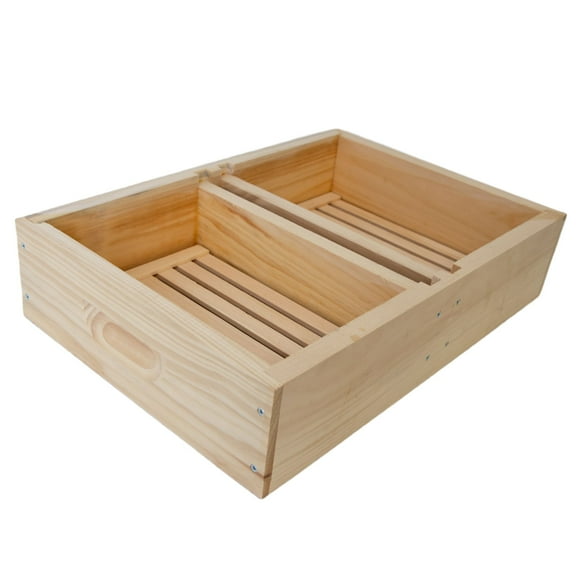 Stoney Acres Beekeeping Top Feeder, with Floats, for 8-Frame Nuc Beehive, Assembled Pine Wood, Amish Made