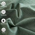 thumbnail image 2 of czcpp-100% Washed Cotton Pillowcases Queen Size Set of 2 Linen Textured Natural Wrinkle Comfy Breathable Durable (Heathered Green, Queen), 2 of 4