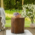thumbnail image 6 of MOALCOFER 16.5" Outdoor Side Table with Faux Wooden Grain,Hand-painted Accent Side Table, 6 of 6