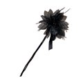thumbnail image 1 of Accesorio para hacer moños en el pelo, elegante, exquisito, con plumas sintéticas, flores, moño para el pelo, para mujeres y niñas, color negro, 1 of 10