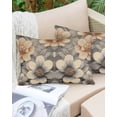 thumbnail image 6 of Orange Grey Spring Floral Throw Pillow Cover 24 x 36 Inch Decorative Pillow Cover Vintage Watercolor Flower Lumbar Pillowcase Seasonal Rectangle Cushion Case for Couch Sofa Bed Living Room, 6 of 7