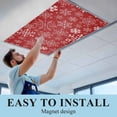 thumbnail image 6 of Red Snowflake Christmas Fluorescent Light Covers, Xmas Snowflake Red Magnetic Light Covers for Ceiling Lights, Fluorescent Ceiling Shade Filters for Classroom Bedroom Office 4x2Ft x 4PCS, 6 of 8