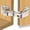 High angle hinge*4, variant on 170 Degree Hinges Frameless Cabinet Door Hinges Hidden Hydraulic Adjustable Mounting Hinges Soft Closing Stainless Steel Buffer Damping Wardrobe, 1 Pair (Full Coverage) (1 Pair)
