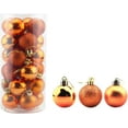 thumbnail image 1 of 24 piezas de adornos navideños pequeños de 1,57 pulgadas, irrompibles, para decoración de fiestas, bodas y fiestas, incluye ganchos para adornos de árbol (naranja, 4 cm/1,57 pulgadas), 1 of 6