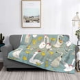 thumbnail image 2 of Yiaed Cute Farm Birds Print Blanket Throw Blanket Soft Cozy Flannel Blanket for Home Bed Sofa Couch Chair-50"x40", 2 of 6