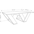 thumbnail image 4 of JV Home Pipra Collection 43 Inch Grand Coffee Table with Tray Stylish | Modern Rectangle Coffee Table for Living Room (Light Mocha), 4 of 6