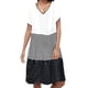 thumbnail image 1 of Gibobby Vestidos Casuales para Mujer Vestido de manga corta con cuello en V y retazos de lunares sueltos informales a la moda para mujer(Negro,G), 1 of 5