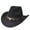 Z01-Black, variant on YAYUBA Western Cowboy Hat for Men and Women - Elegant Suede Panama Hat Adjustable Soft Cowgirl Hat for Outdoor Activities with Wide Edge,Purple