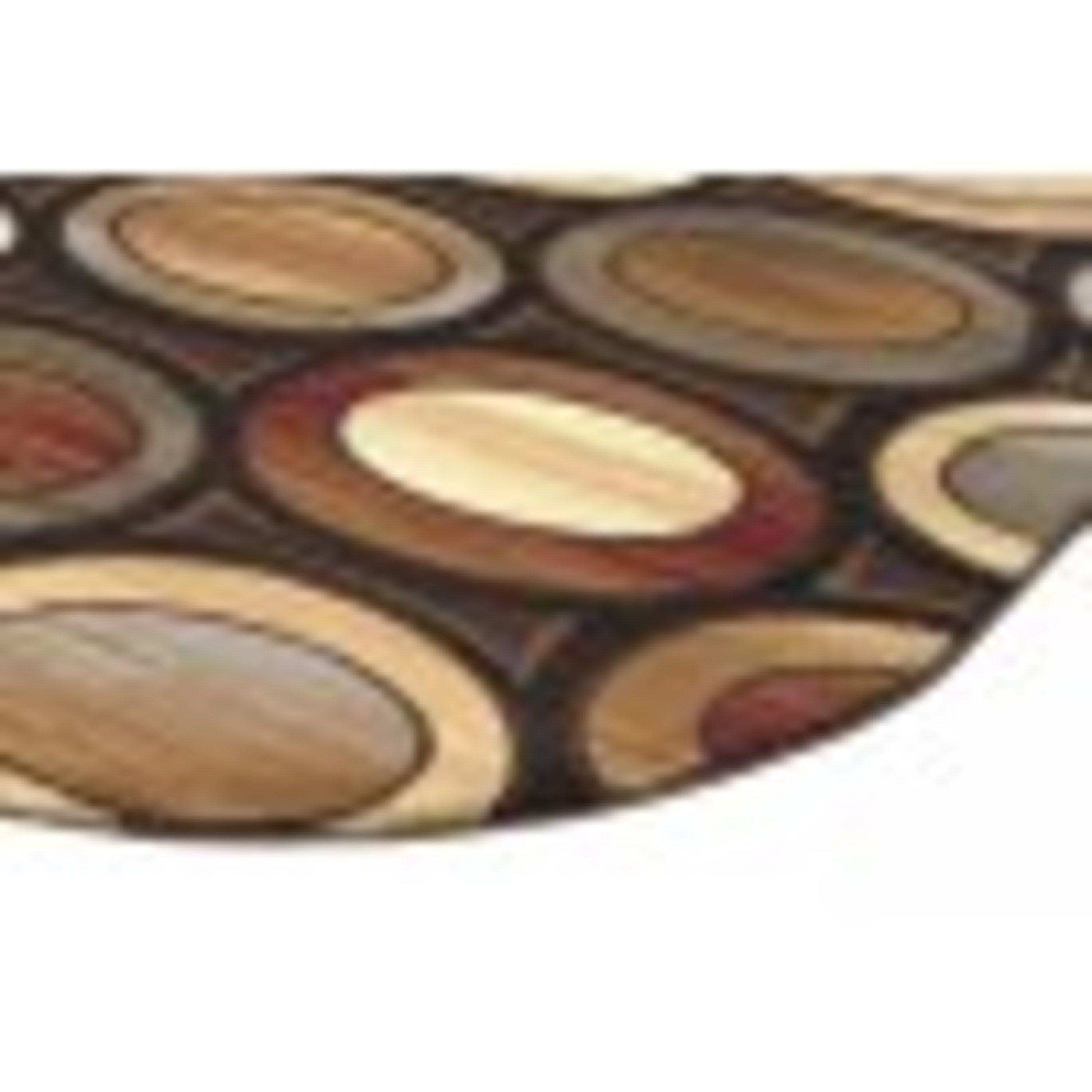 Contemporary Area Rug (6'7'' x 9'6'' Oval) Geometric Multi-Color Living Room Easy to Clean