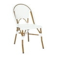 thumbnail image 5 of SAFAVIEH Salcha Outdoor Bistro Side Chair, White/Light Brown, Set of 2, 5 of 12
