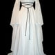thumbnail image 4 of Qarigey Vestido maxi con cinturón de fiesta de manga larga y cuello para mujer Disfraz de Halloween Cosplay Vestidos blanco XXL, 4 of 4