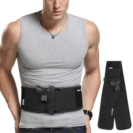 Smith And Wesson 640 Holster Becko Non-Slip Belly Gun Holster For Concealed Carry - Fits Glock 19, 17, 22, 23, 26, 42, 43, P238, smith and wesson, Springfield, Taurus, Kimber, Rock Island, Bersa, Kel Tec, Walther Glock (Belly) ()