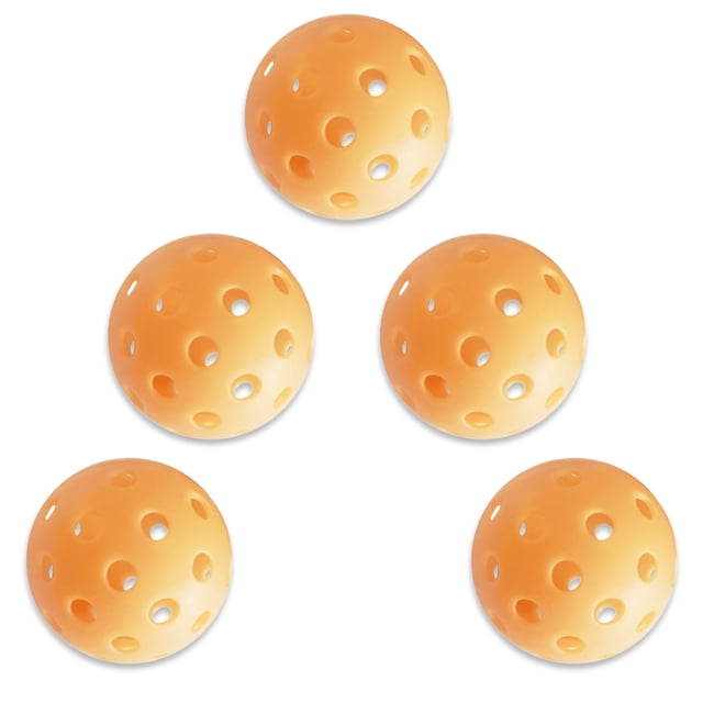 5 Pack Pickleballs Indoor Outdoor 74mm Luminous Pickle Balls