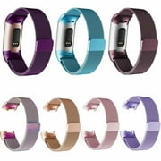 For Fitbit Charge 3 / Charge 3 SE / Charge 4 Fitness Activity Tracker Woven Stainless Steel Mesh Loop Bracelet Strap Replacement Band Magnetic Clasp Adjustable Size