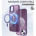 thumbnail image 4 of Magnetic Designed for iPhone 15 Plus Case [Military-Grade Drop Tested] [Compatible with Magnet] Slim Frosted Case for iPhone 15 Plus Case Phone Case (6.7"), Deep Purple, 4 of 12