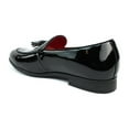 thumbnail image 3 of Genuine Leather Patent Black Slip On Men's Dress Shoes Loafers With Tassel&nbsp;12, 3 of 6