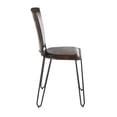 thumbnail image 3 of Lumisource Ali Industrial Dining Chair in Black Metal and Espresso Leather - Set of 2, 3 of 6