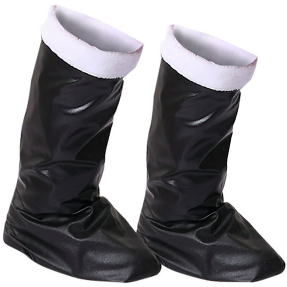 XXWXYD Boots Girls Children's Christmas Boots Santa Show Christmas Shoes for Simple Casual Non Slip Breathable Shoe(One Size,Black)