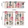 thumbnail image 6 of Pioneer Kitchen Curtains and Valance Set 36 Inch Tier Pink Wild Fresh Peony Flowers 3 Pieces Set Dining Room Small Curtain Drapes Cafe Curtains Valance for Home Decor Rod Pocket, 6 of 6