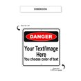 thumbnail image 5 of Danger Your Personalized Text Image Here You Chose Color Of Text Display Indoor Outdoor Unique Aluminum Metal Sign 12"x12", 5 of 5