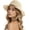 Beige, variant on Beach Hats for Women - Sun Straw Fedora Hats for Women, Packable Sun Hat Womens with Chin Strap, UPF 50+