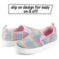 thumbnail image 3 of Bocca Kid's Slip on Sneakers Colorful Girls Canvas Walking Shoes Size 1, 3 of 8
