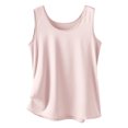 thumbnail image 4 of Tank Top for Women Satin, Summer Comfy 2026 Casual Loose Lightweight Sleeveless Shirts, Pink M, 4 of 4