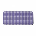 thumbnail image 1 of Floral Computer Mouse Pad, Monochrome Mosaic Traditional Ethnic Style Geometric Stripes Boho Print, Rectangle Non-Slip Rubber Mousepad X-Large, 35" x 15", Blue Violet Eggshell, by Ambesonne, 1 of 2