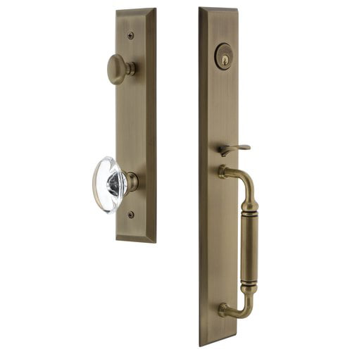 Passage 2.375 Grandeur Fifth Avenue Plate with Fifth Avenue Knob Polished Brass 