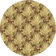 thumbnail image 1 of Ahgly Company Machine Washable Indoor Square Transitional Golden Brown Yellow Area Rugs, 3' Square, 1 of 7