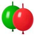 thumbnail image 1 of Globo ADIDO EVA de 12 pulgadas, rojo y verde, eslabón, 80 unidades, para fiestas, 1 of 7