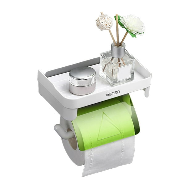 Mistaha Paper Towel Holder with Shelf Adhesive Paper Towel Rack Toilet