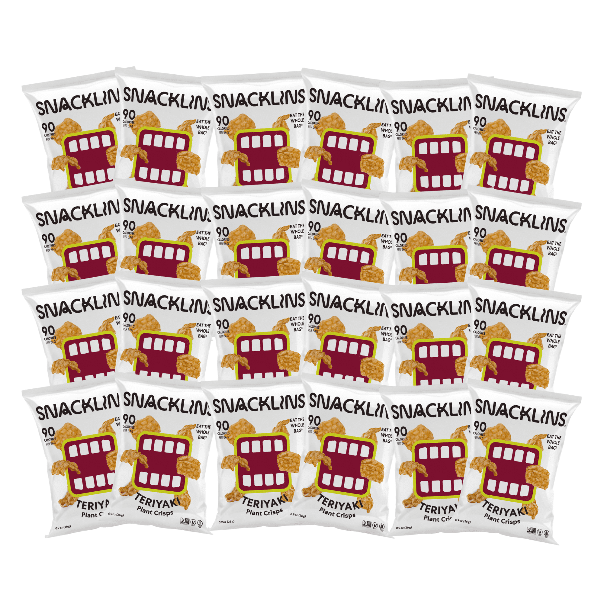 SNACKLINS Plant Based Crisps Vegan Healthy Snacks - Gluten Free, Grain Free, Plant Based Crisps, 100% Kosher, Low Calorie and No Added Sugar, Crunchy, Puffed Snack - Chesapeake Bay, Pack of 24)
